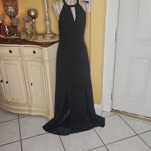 Nightway black sparkle mermaid evening gown women's size 12